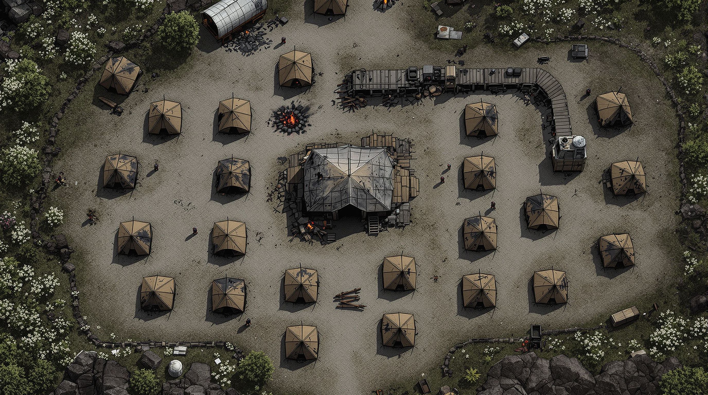 Burned camp