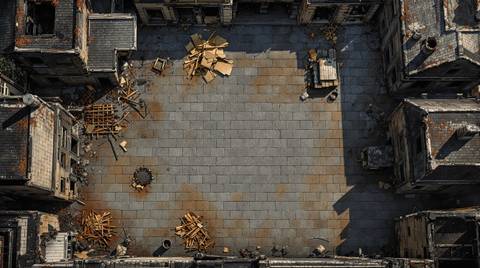 Burned street